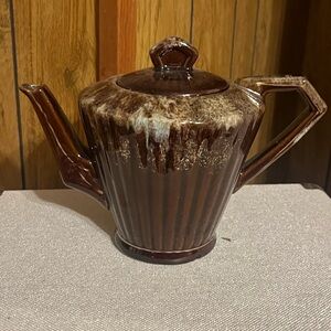 Vintage Brown Ceramic Teapot
